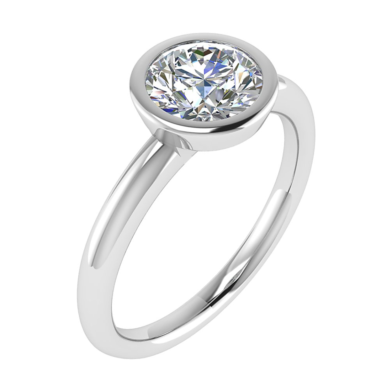 18k witgouden diamanten ring met 0.17 caraat diamant. 