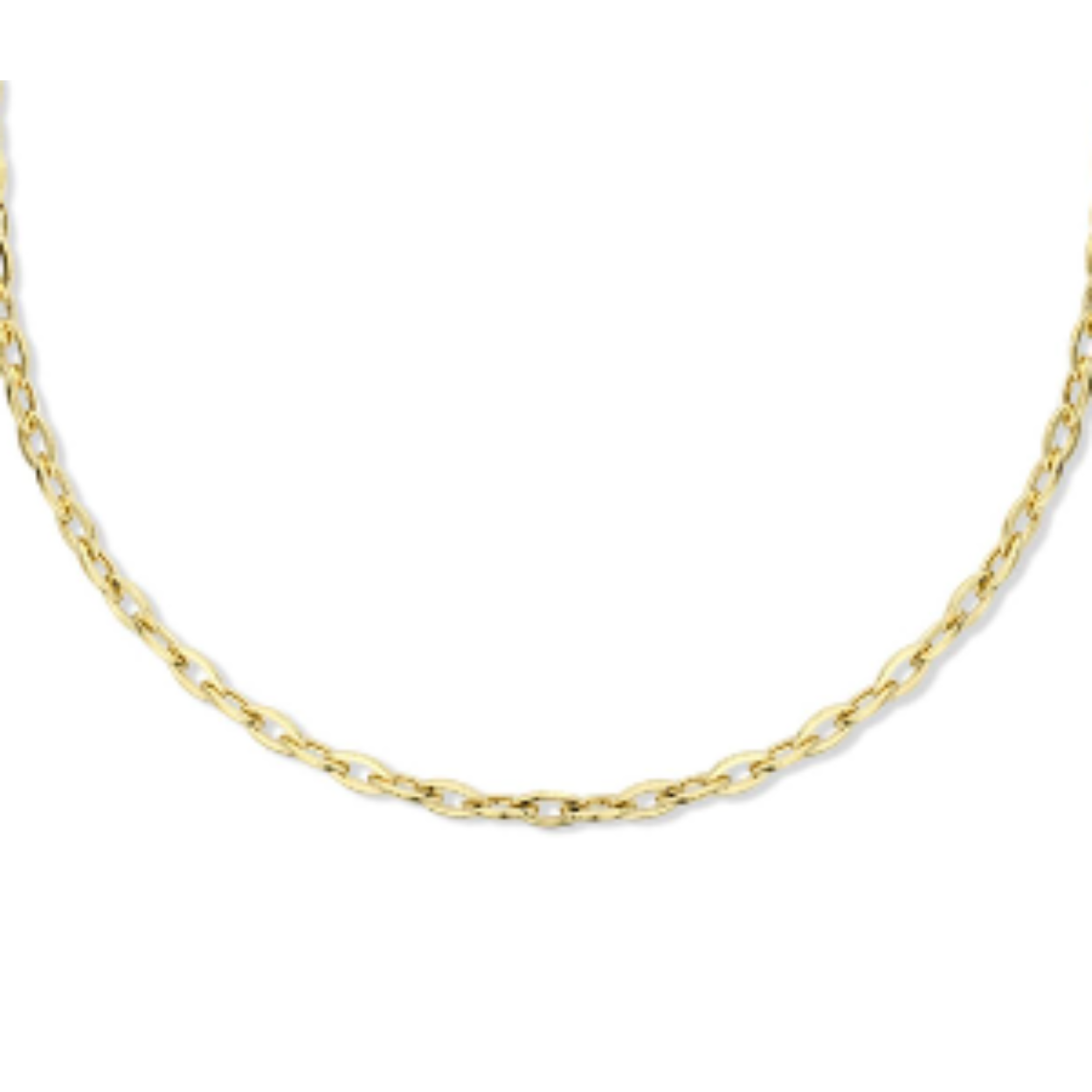 goud op zilveren ankercollier 45cm 4.0mm