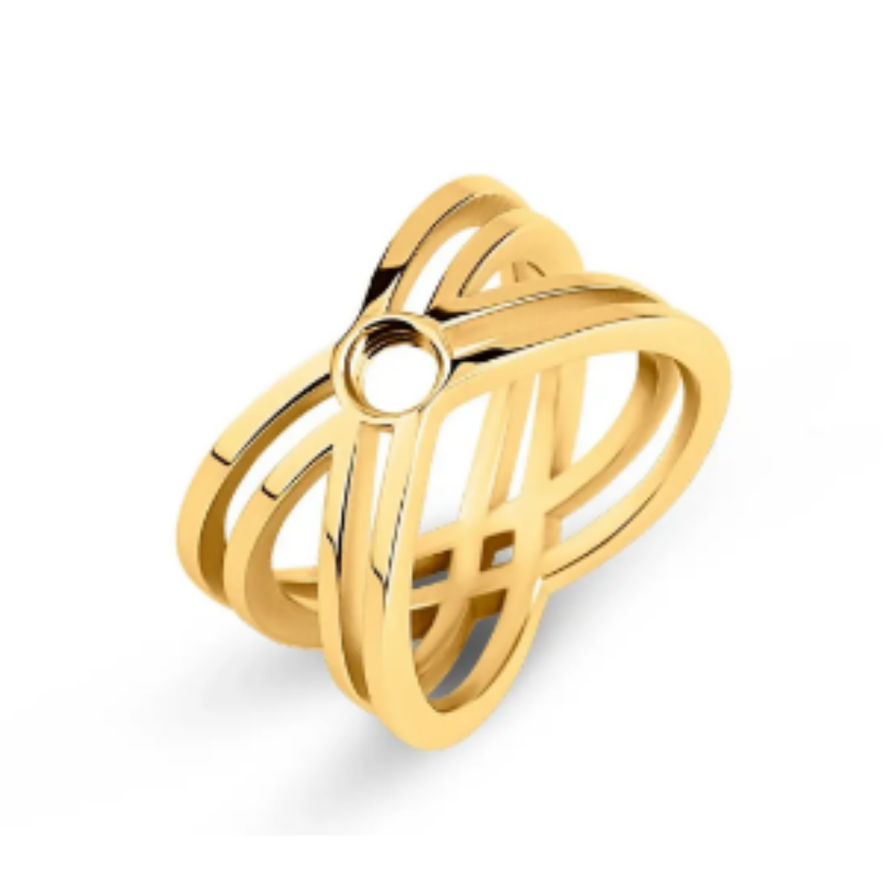 De Melano Vivid Vlora ring is een écht statement piece. De uitgesproken geometrische vormen van dit design maken deze schoonheid een gewaagd sieraad. Zet jouw favoriete Vivid steentje in de spotlight door deze in het centerpunt van de kruisende lijnen te draaien