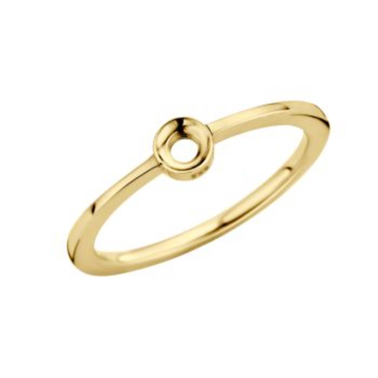 Melano twisted petite ring - goudkleurig - dames - maat 54