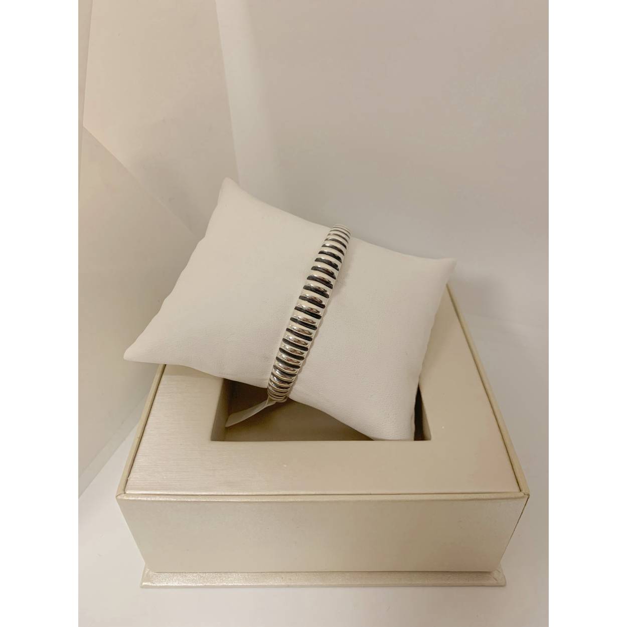 VINTAGE zilveren slavenarmband