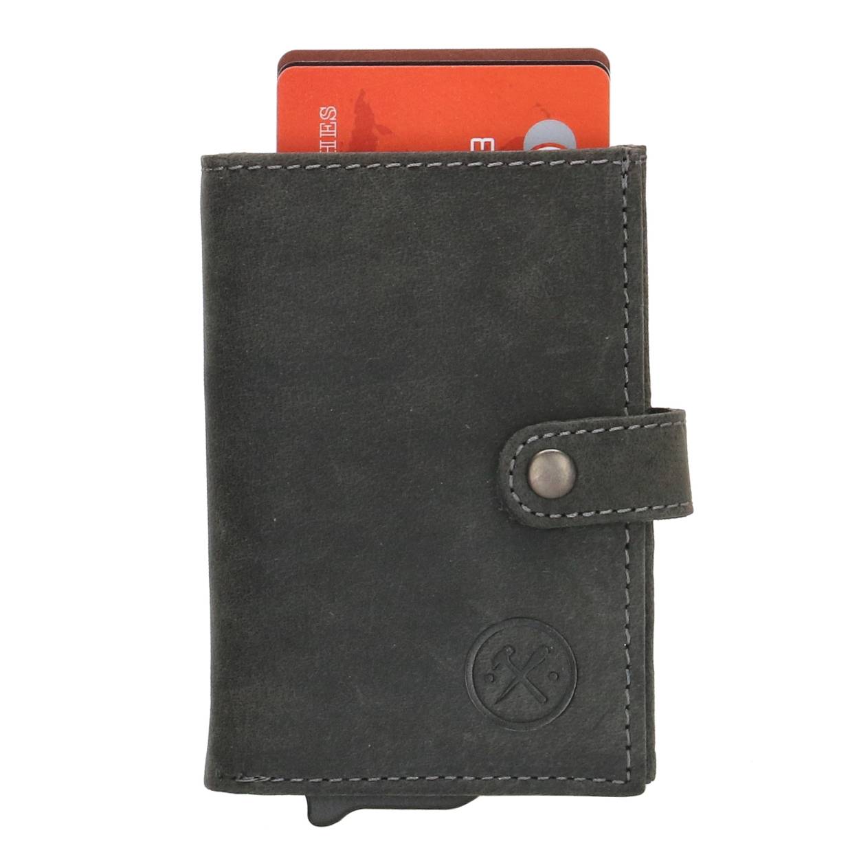 Berg je Pasjes veilig op in de safety wallet van Hide en Stitches.
Hij ziet er nog leuk uit ook met de stoere stiksels aan de rand.