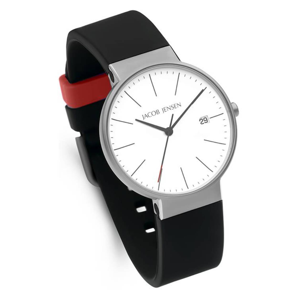 Jacob Jensen titanium  horloge met saffierglas uit de Timeless Nordic collectie