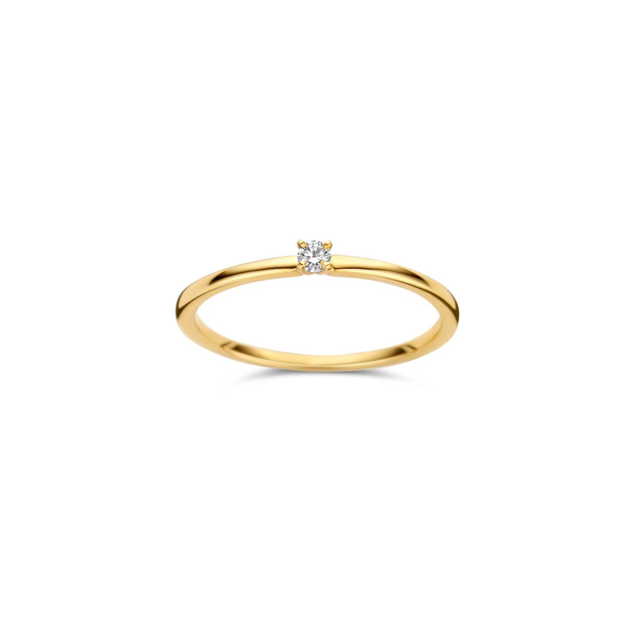 GG 18 karaat verlovingsring + 0.04ct briljant