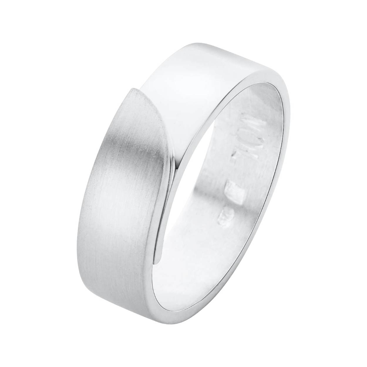 Hand gemaakte ring van Nol sieraden. dels mat deels hoogglans