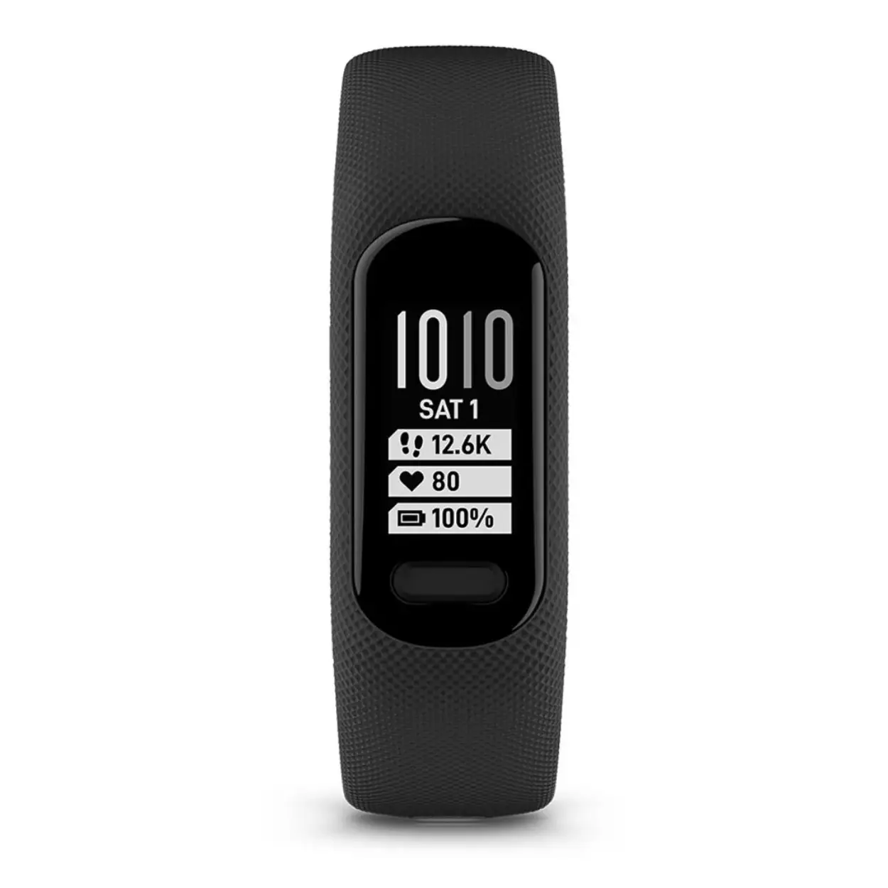 KRIJG GRIP OP JE GEZONDHEID - JE KUNT HET
Als je een comfortabel toestel nodig hebt dat je bij elke stap van het traject ondersteunt, dan wordt vívosmart® 5 je favoriete gebruiksvriendelijke fitnesstracker1. Hiermee houd je jouw gezondheid in de gaten en blijf je actief, van zonsopgang tot zonsondergang.

Geslacht	Man, Vrouw
Tijdsaanduiding	Digitaal
Soort Uurwerk	Quartz
Diameter Kast	20 mm
Dikte Kast	10 mm
Kastvorm	Rond
Kleur Kast	Zwart
Materiaal Kast	Kunststof
Kleur Wijzerplaat	Zwart
Materiaal Glas	OLED
Kleur Band	Zwart
Materiaal Band	Siliconen
Datumweergave	Ja
Schermgrootte, BxH	10,5 mm x 18,5 mm (0,41 x 0,73 inch)
Schermresolutie, BxH	88 x 154 pixels
Waterdichtheid	10 bar (zwemmen)
Garantie	2 jaar
