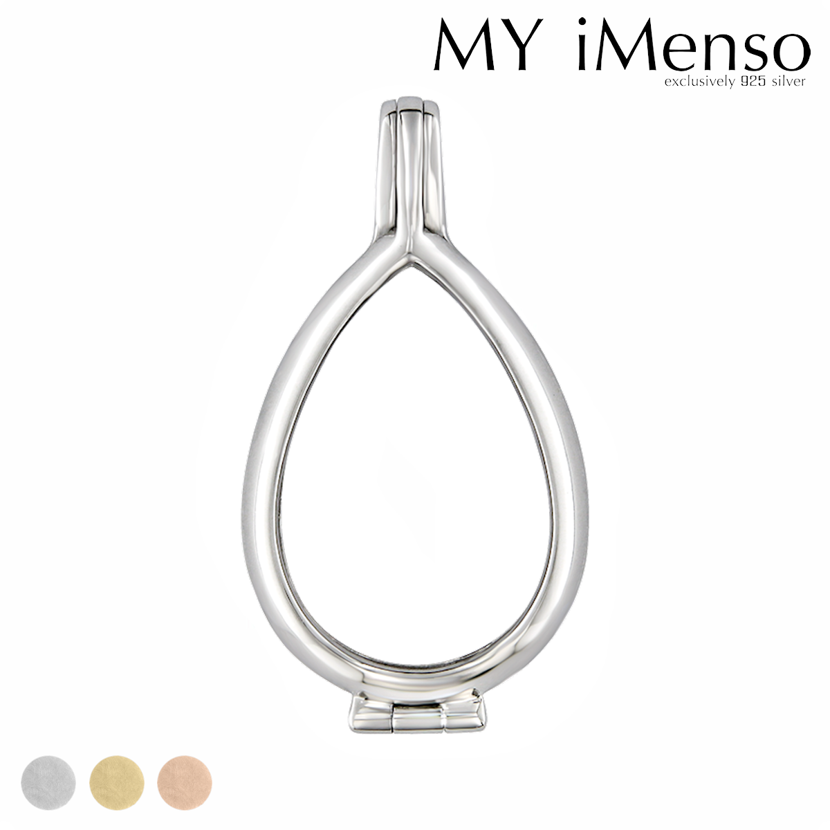 Zilver My iMenso medaillon “goccia peardrop” 25-0073
