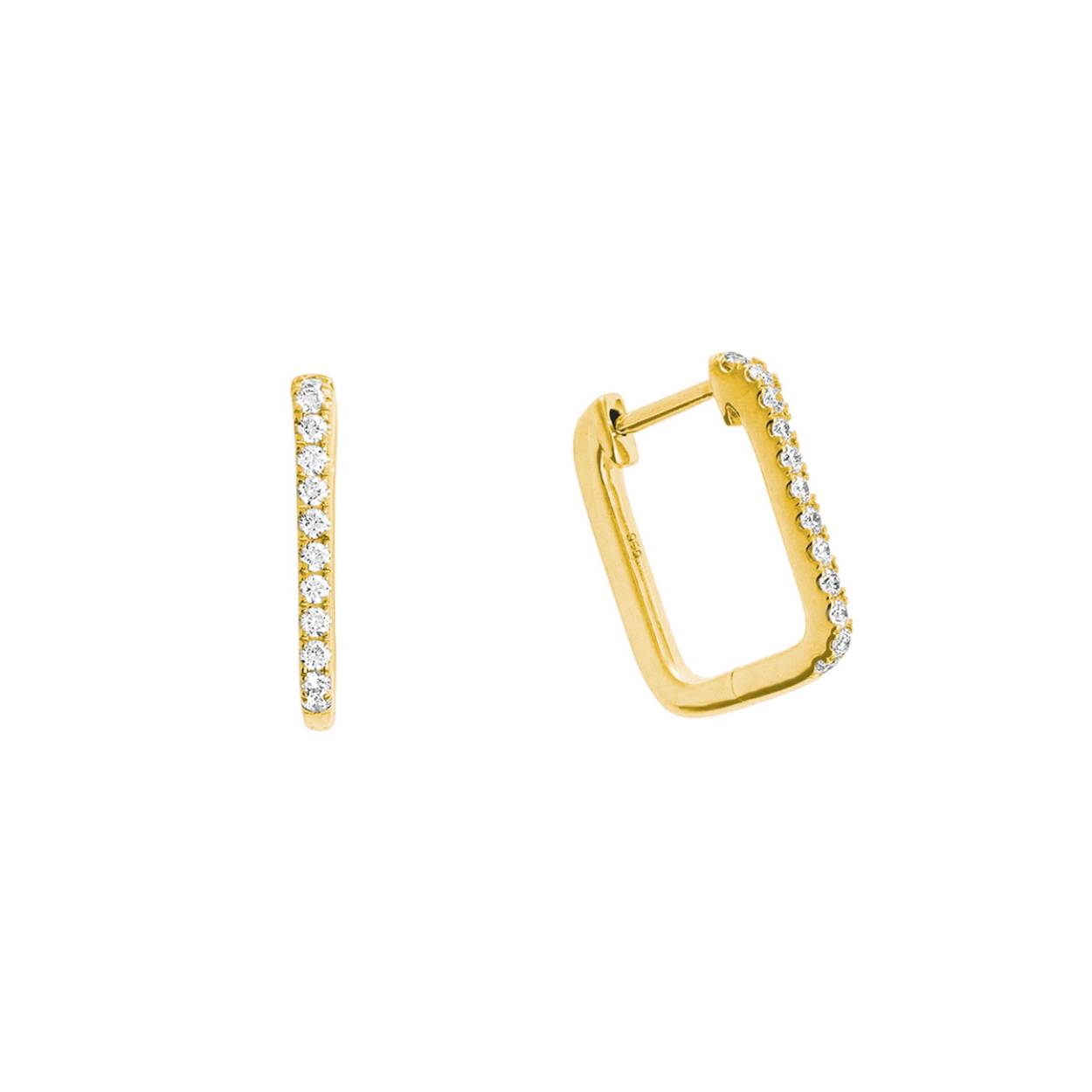 Creolen gg clip briljant 0.14ct