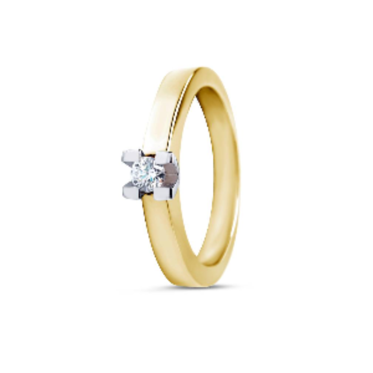 0012L015 SOLITAIRRING MODEL ROMAN MET 0.15CT P/W DIAMANT