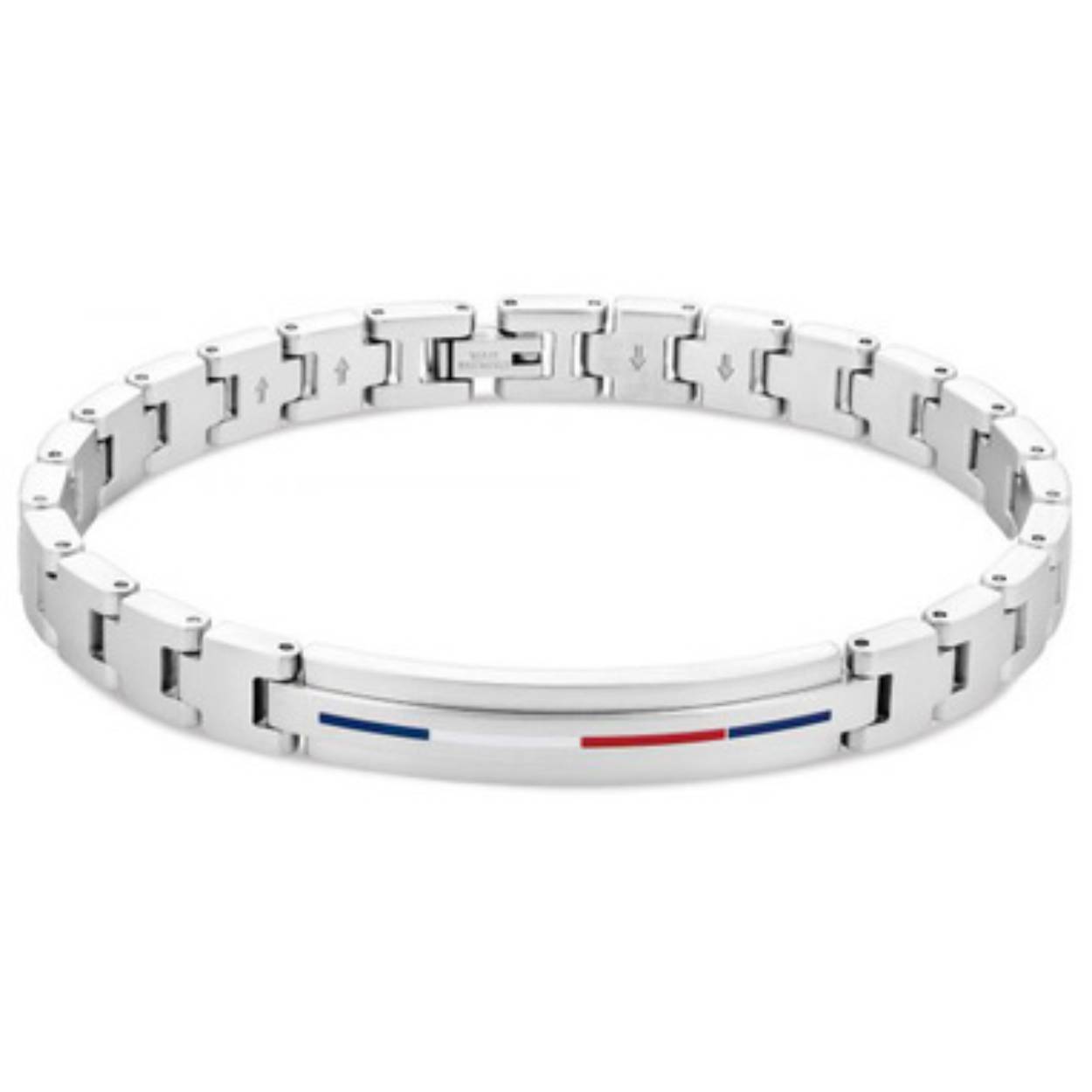 Tommy Hilfiger Jewels TJ2790313 Armband Heren Staal Zilverkleurig 20-22cm
Deze unieke armband van Tommy Hilfiger van de jewelry serie met nr: TJ2790313 is een stoer chique model. De zilverkleurige stalen schakelarmband bestaat uit allemaal kleine plaatjes en in het midden een grote bewerkte plaat met het Tommy logo erop. Dit geeft een stoer geheel. De armband heeft een druksluiting en is makkelijk op maat te maken door er schakels tussenuit te halen. De totale lengte van deze armband is 22cm.

