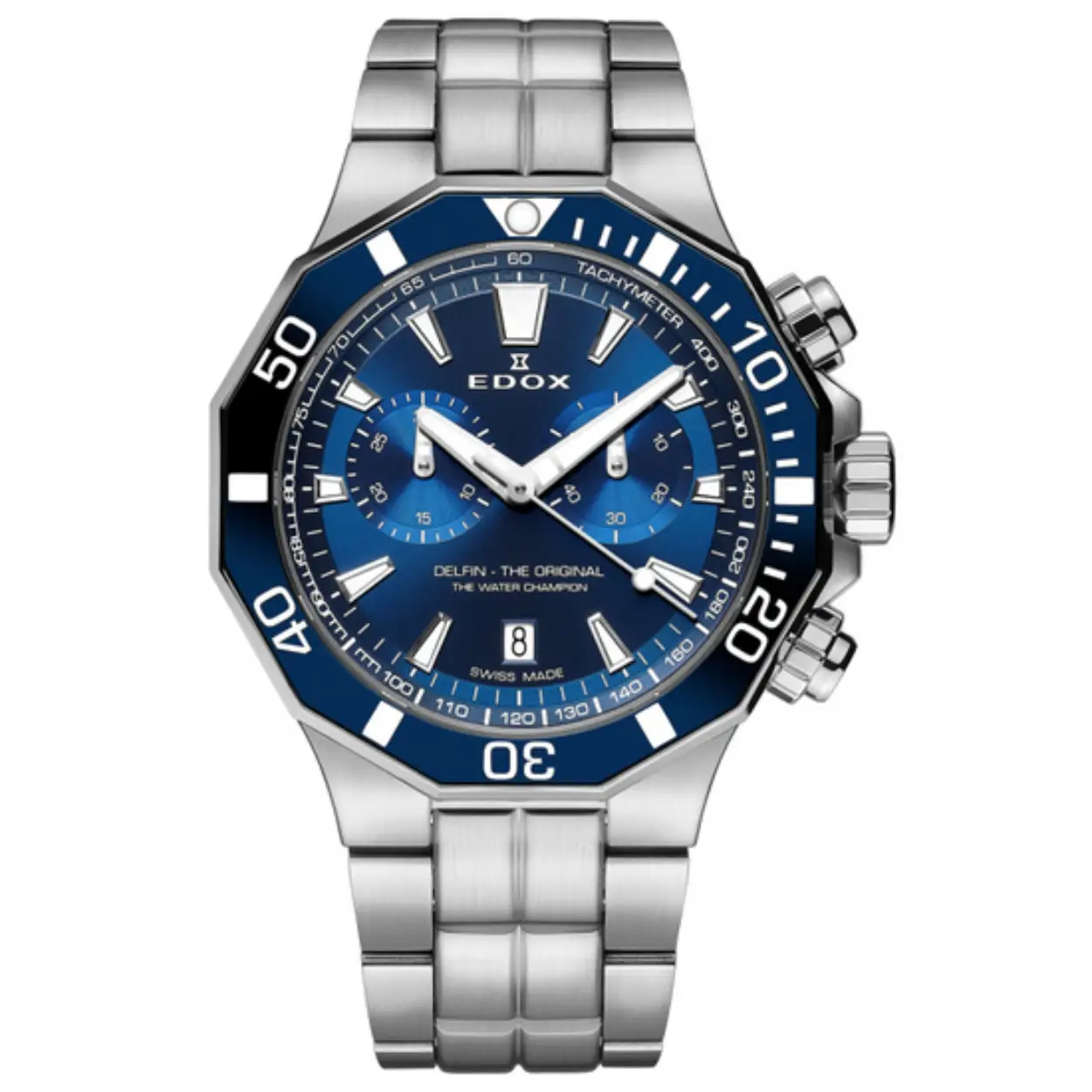 EDOX DELFIN THE ORIGINAL WATER CHAMPION 10112 3BUM BUIN

waterdicht tot 200 M en voorzien van een krasvrij saffierglas