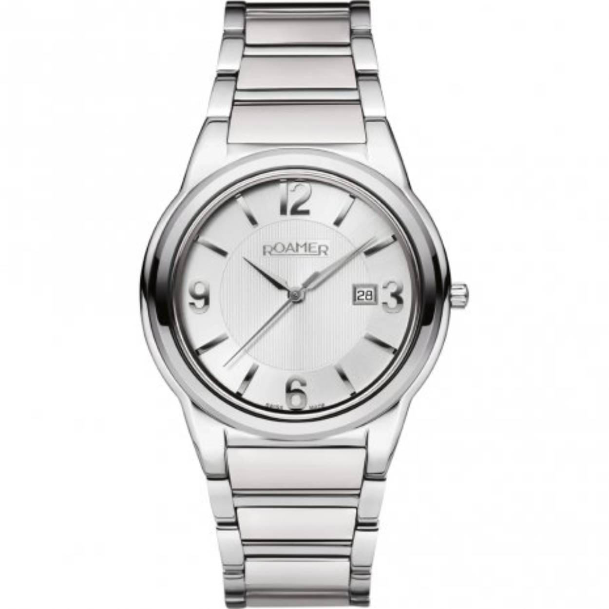 Dit Roamer horloge heeft een roestvrijstalen kast met een diameter van 41mm en is voorzien van een metalen band. In de kast bevindt zich een kwaliteitsuurwerk en is afgewerkt met saffierglas.

Het horloge is 5ATM. Dit betekent dat het horloge geschikt is voor douchen. Verder wordt het horloge geleverd met 2 jaar wereldwijde garantie