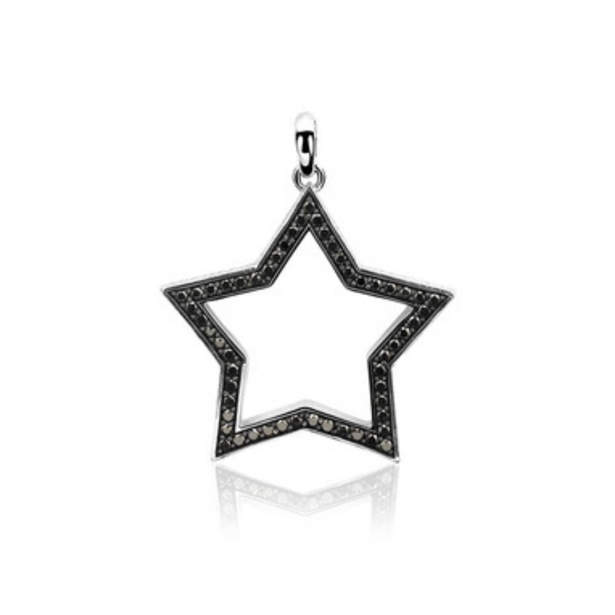 ziniz zilveren hanger met zirkonia's