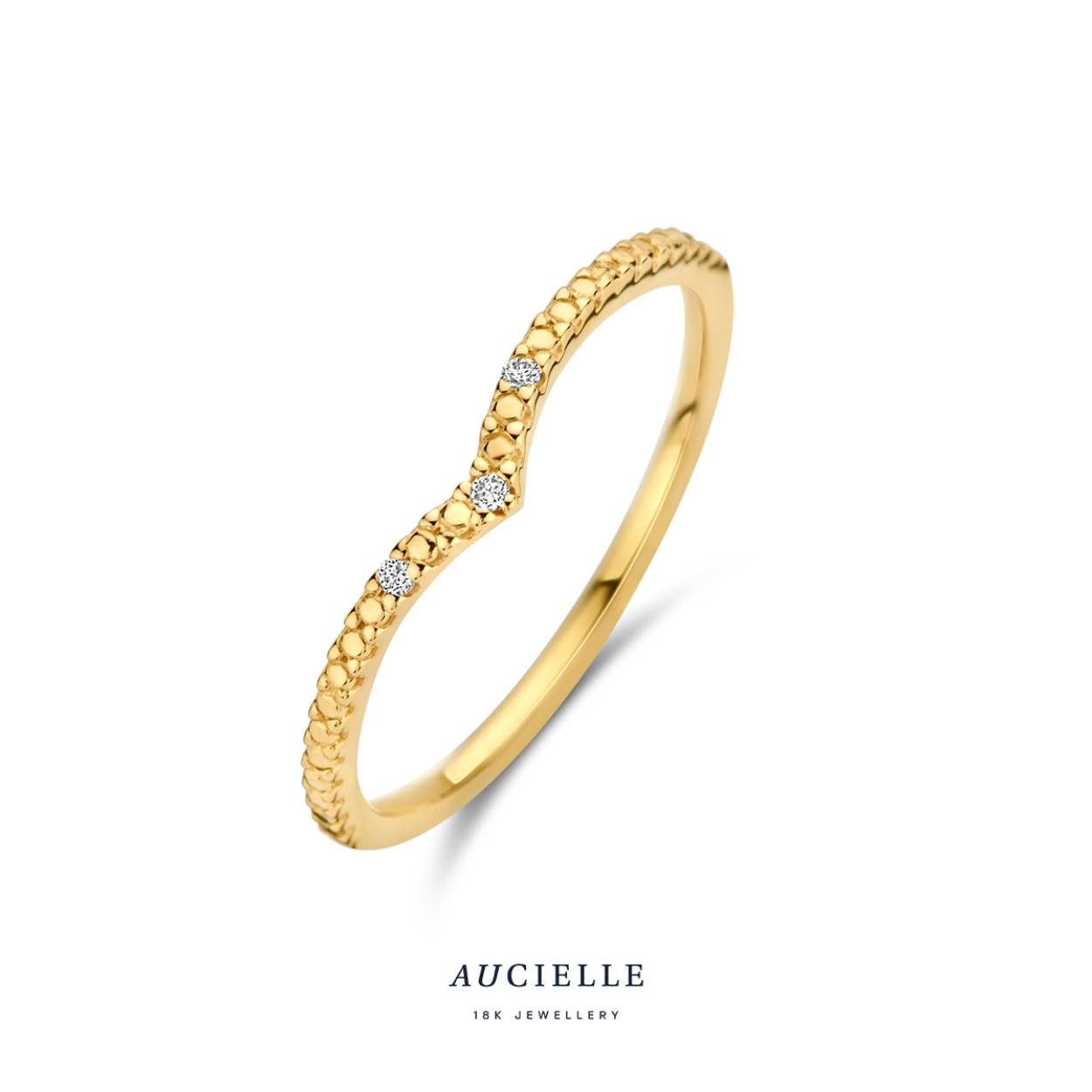 AuCielle ring V-model 18 karaat briljant