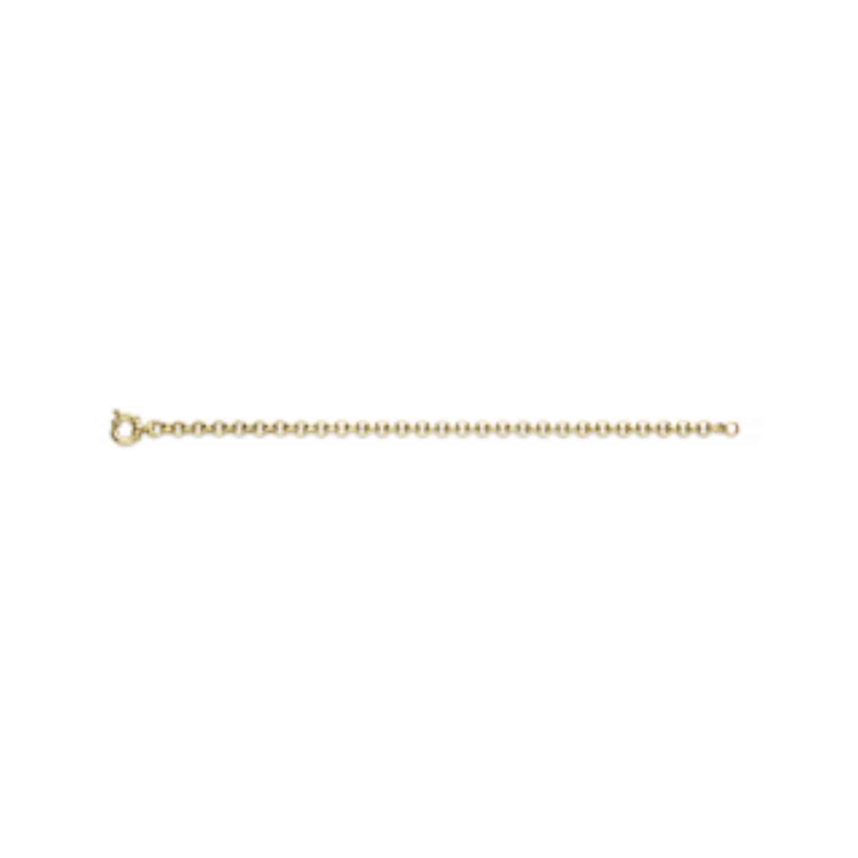 5.6mm jasseron geel 45cm Goud gevuld met Zilv.