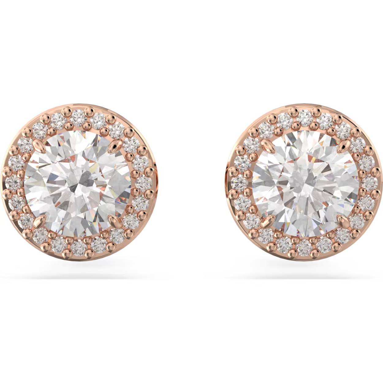 Steel de show met deze betoverende oorknopjes uit de Constella-lijn. Dit nonchalante paar bevat heldere stenen die schitteren met de prachtige pavétechniek van Swarovski en is afgewerkt met een zetting met roségoudkleurige toplaag. Zo maakt u elke dag speciaal