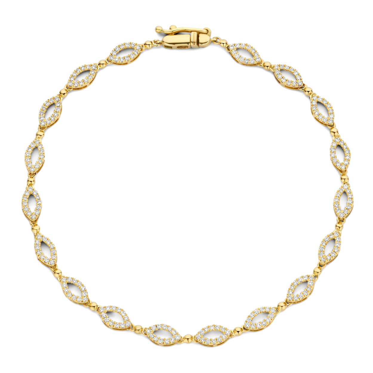 Naiomy Gold armband goud 18k gezet met briljant 78p