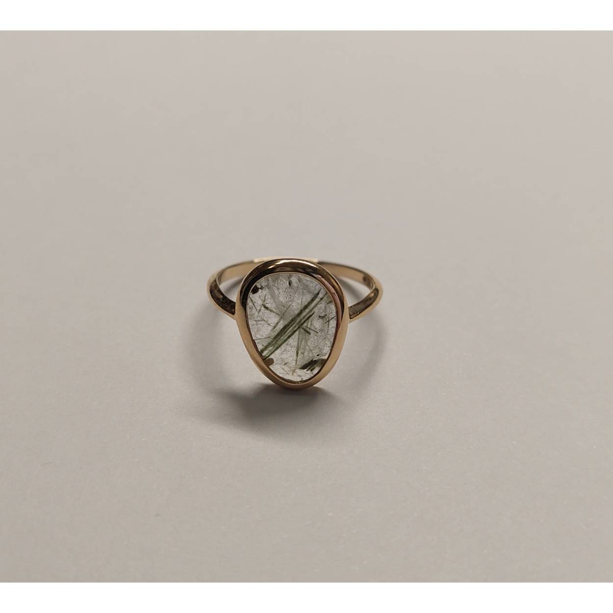 14kt Gouden ring met Rutielquartz