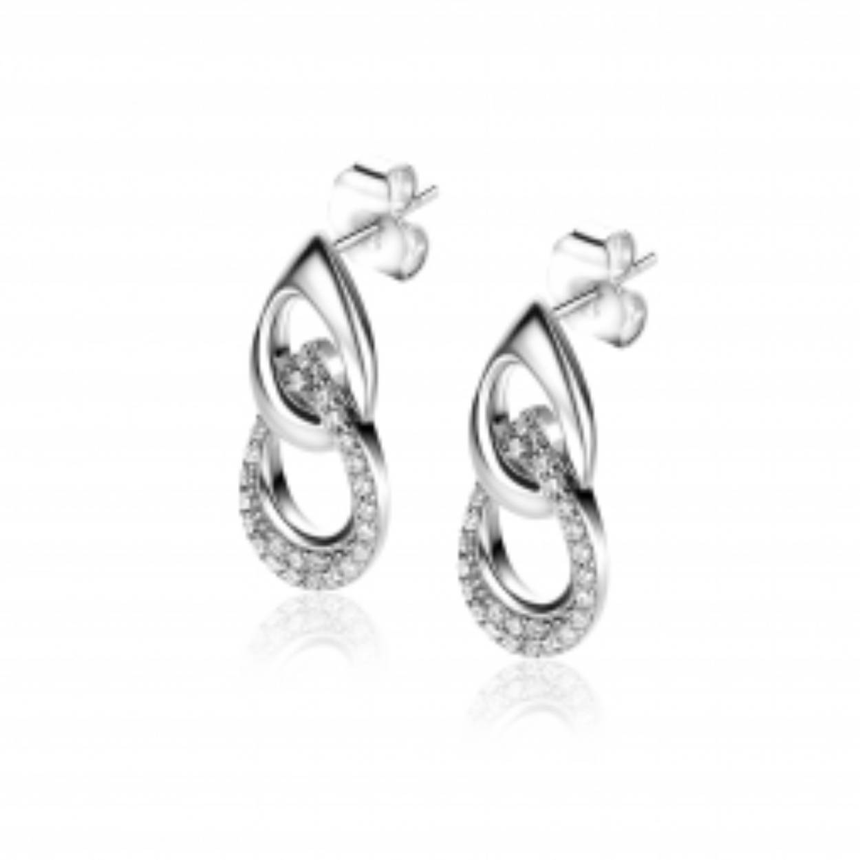 Zinzi Mart Visser luxe oorhangers met zirkonia
