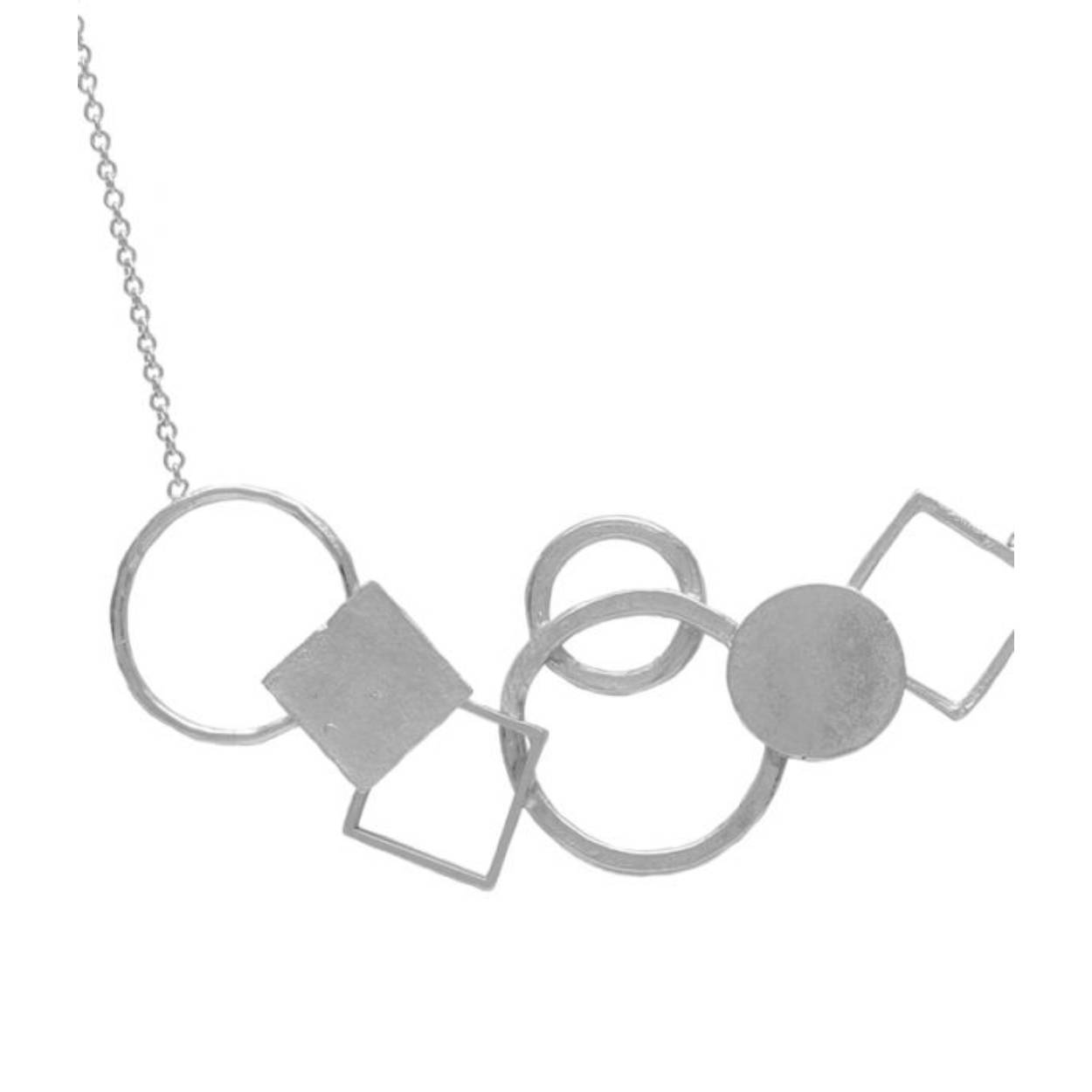 Zilveren ONNO ketting met rhodium