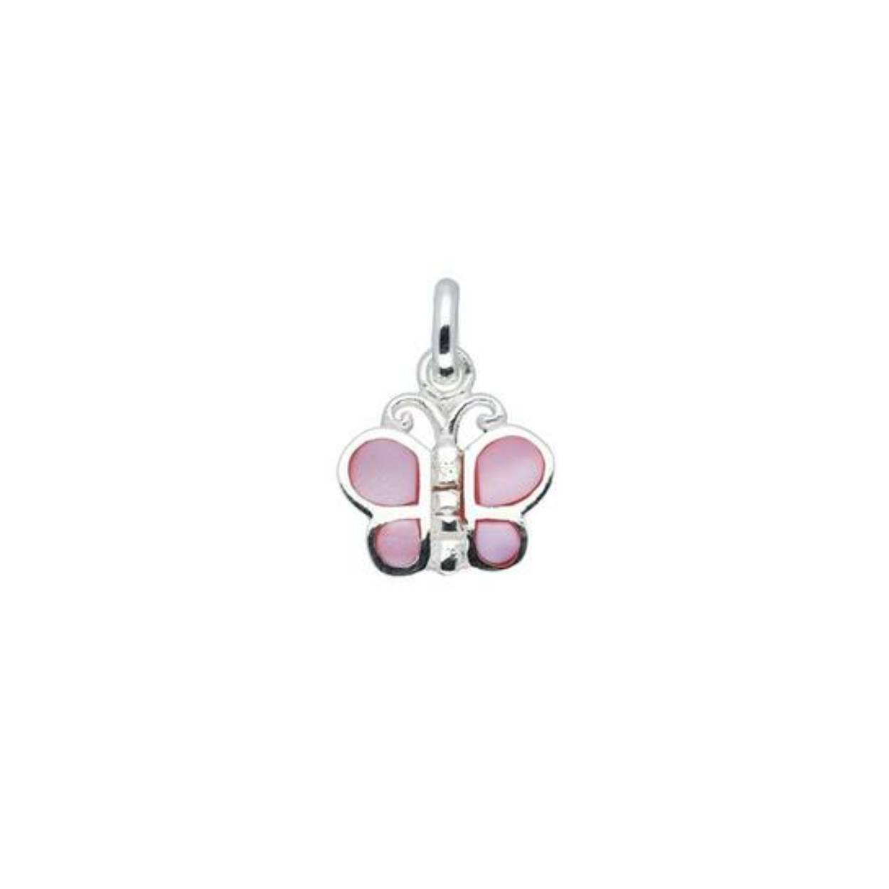 Zilver bedel vlinder roze parelmoer