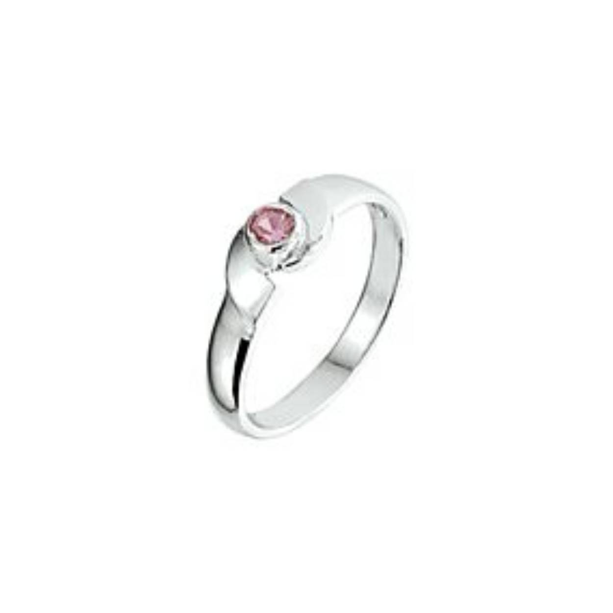 Zilveren Ring met Roze Zirkonia
