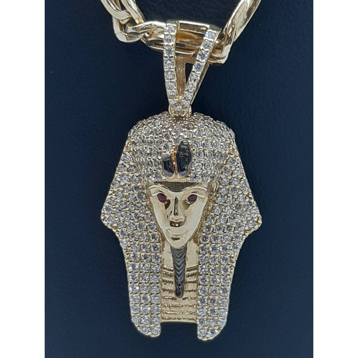 mooi gouden hanger met stenen 