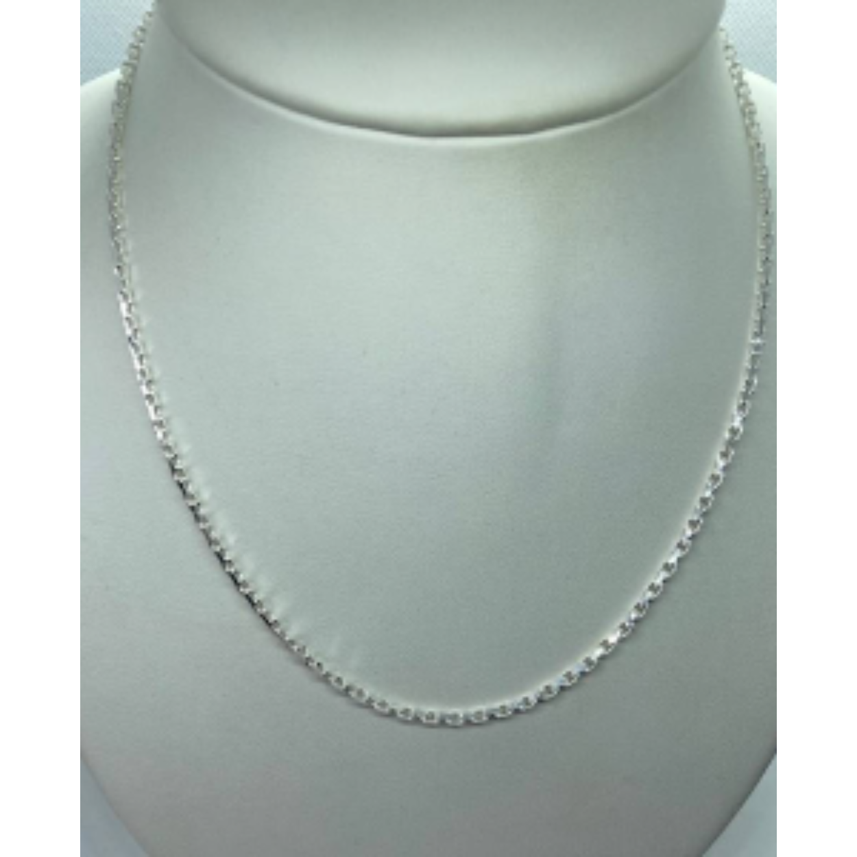 Zilveren geslepen ankercollier 60cm