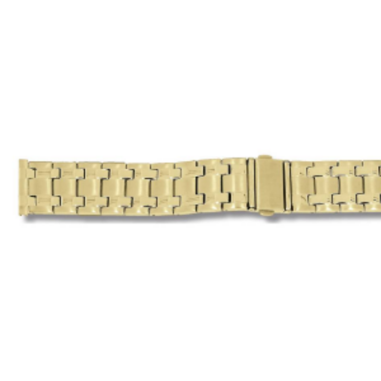 Stalen horlogeband pvd goudkleur 22mm