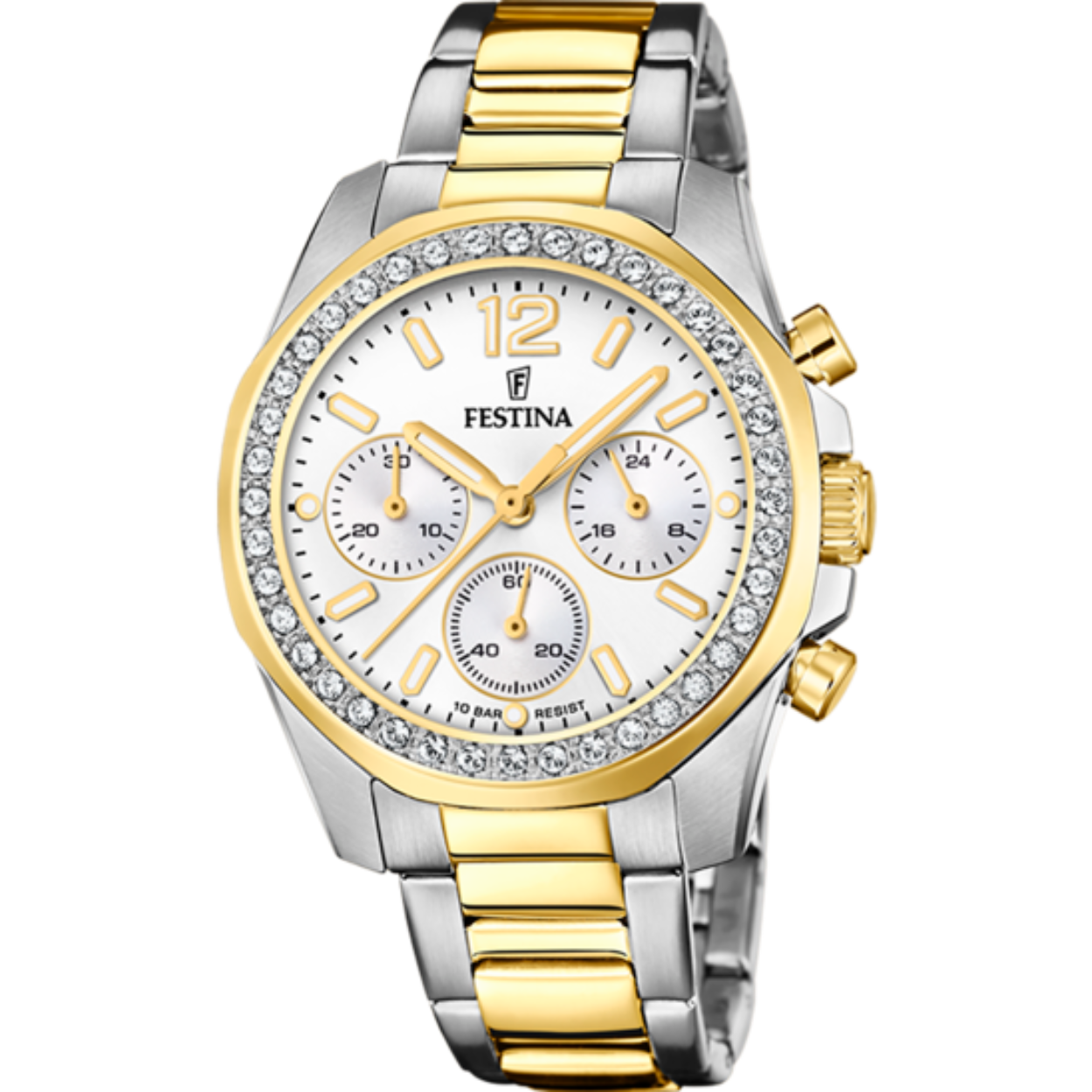 Festina dames horloge F20607/1 met een staal kast