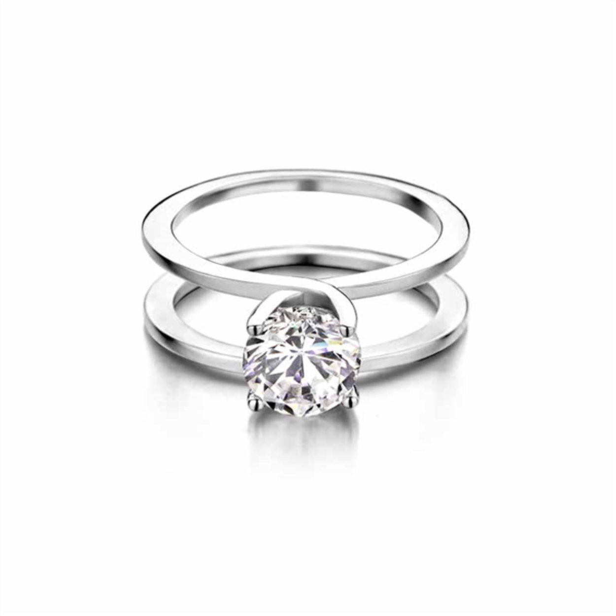 My Imenso zilveren basis ring voor ceramic vulring, zirkonia