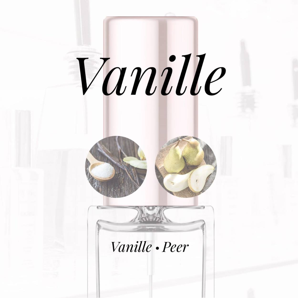 Eigenschappen
Geur: Vanille
Waarneembare geuren: Peer, Vanille
Sillage: Zwaar
Seizoen:  All season
Eigenschap: Populair
Stijl: Casual

Geurgroep: Vanille
Hoofdakkoorden: Vanille, Fruitig, Zoet, Houtachtig, Aquatisch, Balsemachtig
Top noten:Peer
Midden noten: Vetiver
Basis noten: Vanille