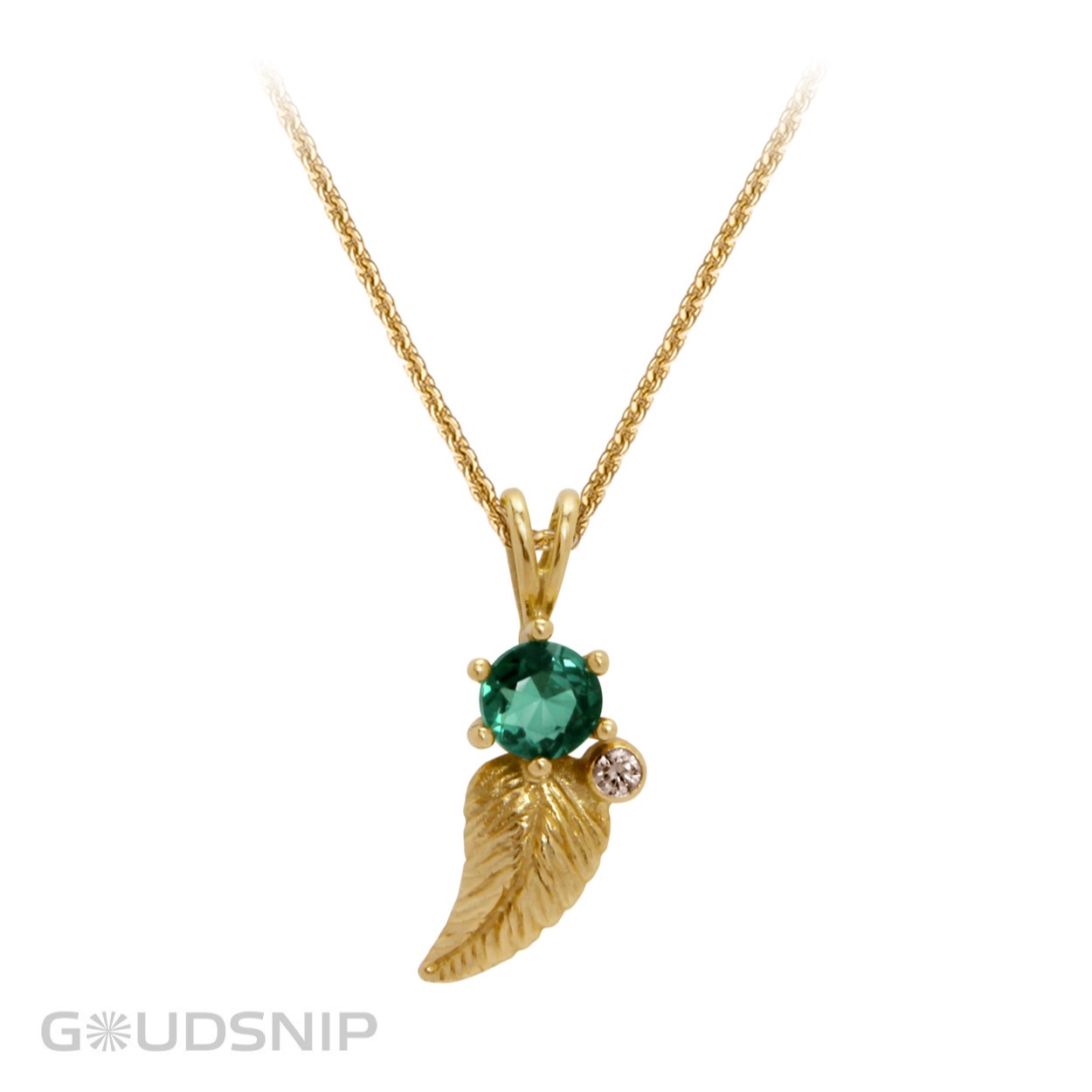 Hanger is exclusief collier

Handmade gouden hangertje met toermalijn en diamant. Nature inspired. Handgemaakt in ons atelier. Dit hangertje kunt u ook laten maken met een andere edelsteen. 