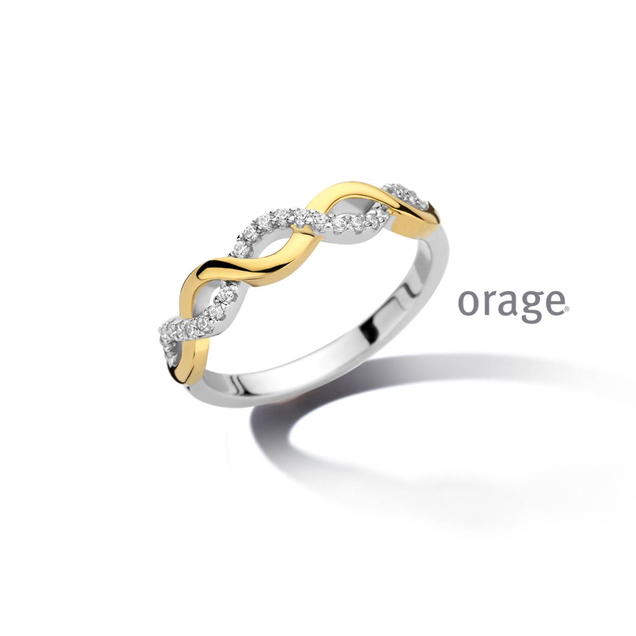 Orage Ring zilver bicolor - AT224
