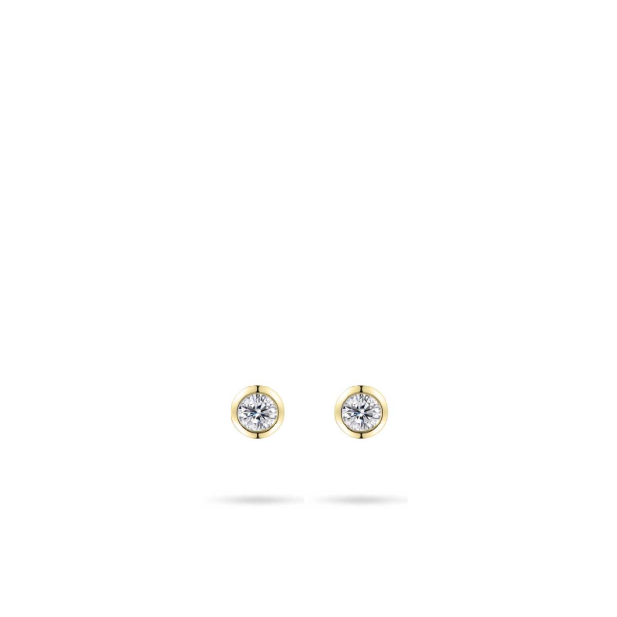oorsteker 14 karaat goud | 3mm | zirconia