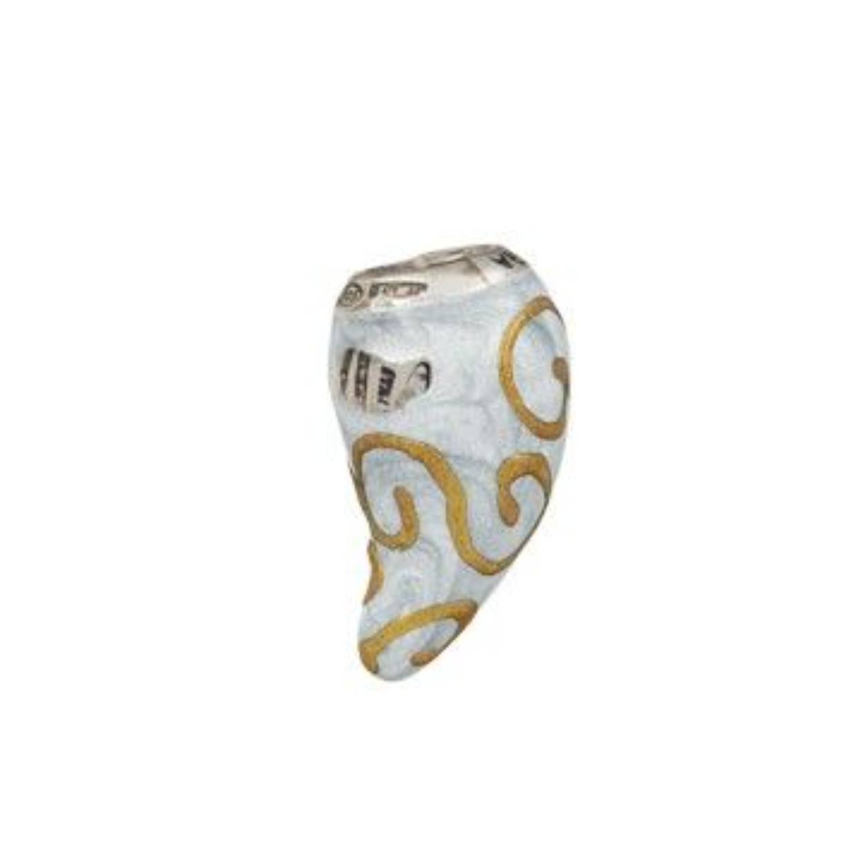 Tedora eindstopper goud/wit email