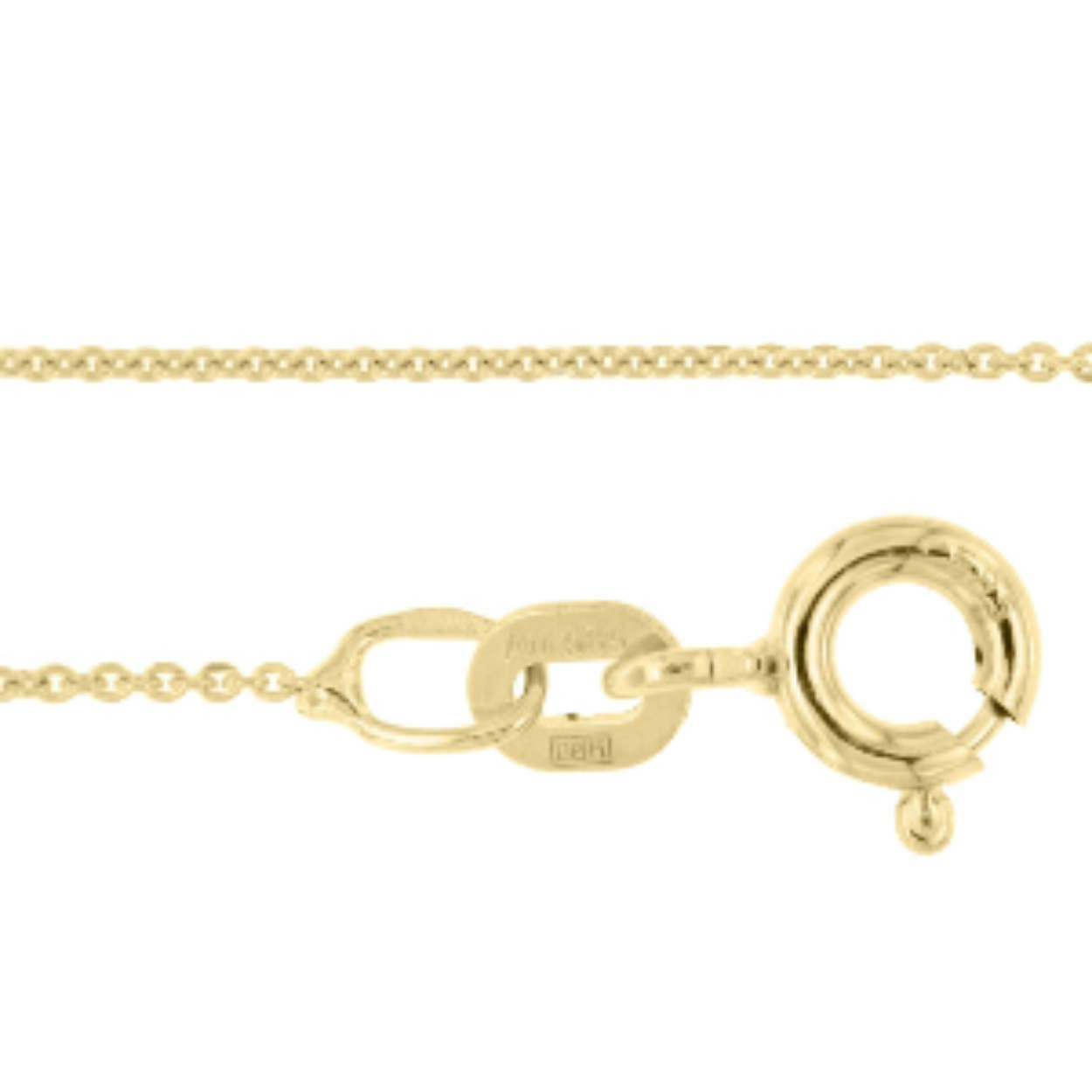 Anker collier facet geslepen 14 karaat geelgoud Lengte: 45 cm