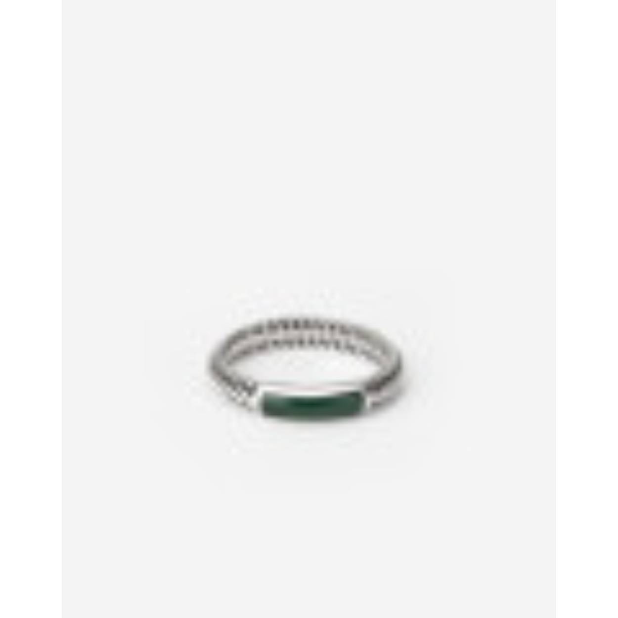 613MA 17,5 - Ben Mini Gemstone Ring Zilver Malachite