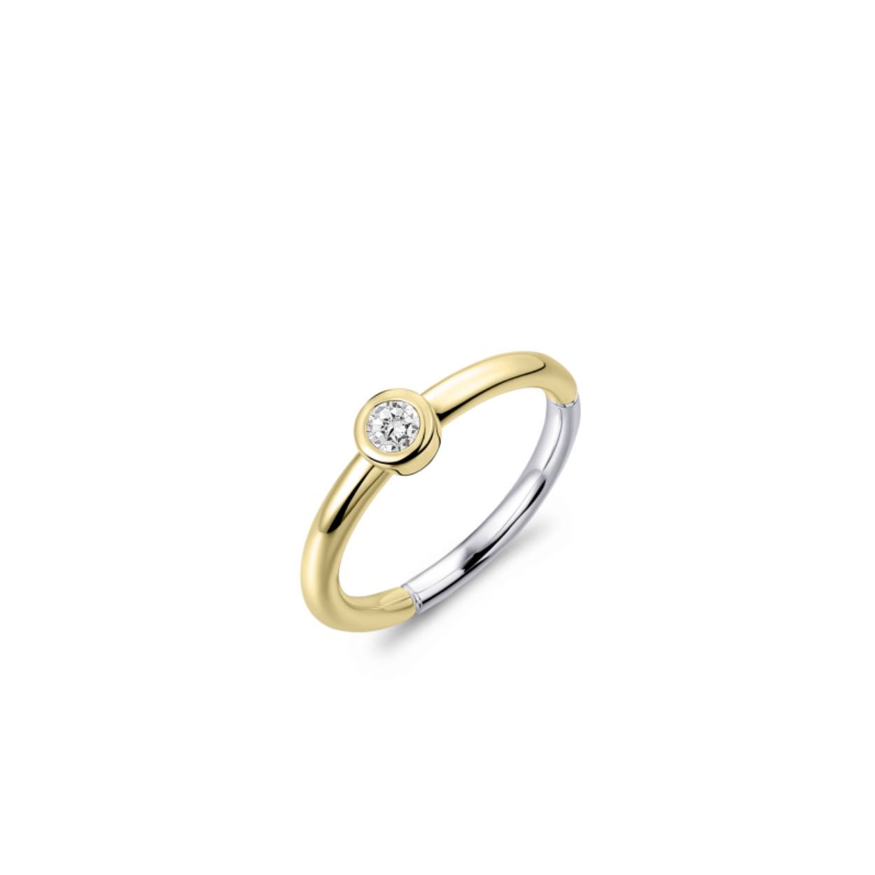 Ring verguld zilver met zirkonia