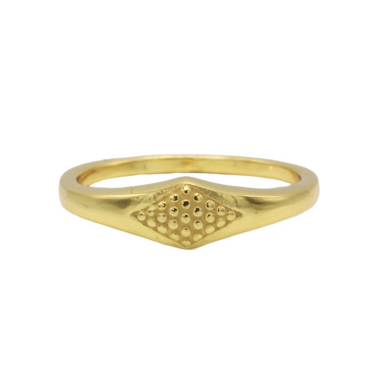Zilveren goldplated aanschuifring van Karma