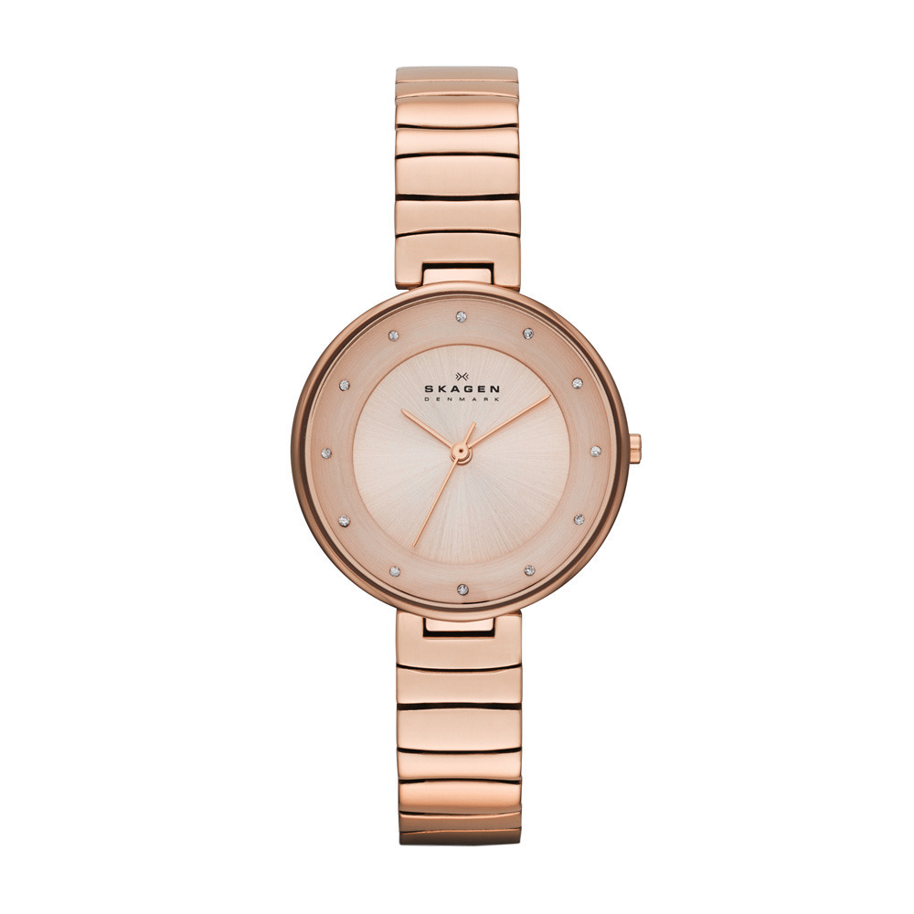 Rosegoudkleurig horloge van het merk Skagen