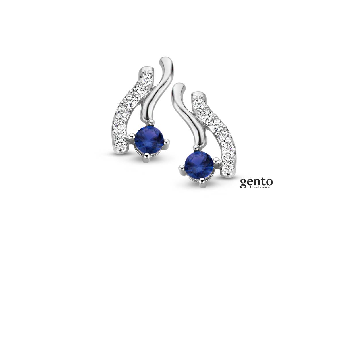Gento zilveren oorstekers gento jewels