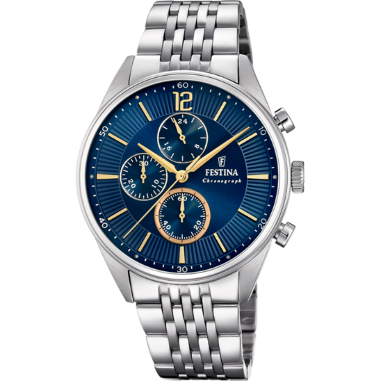 Festina heren horloge F20285/3
Stalen kast met blauwe wijzerplaat
Stalen schakelband
5 ATM waterdicht