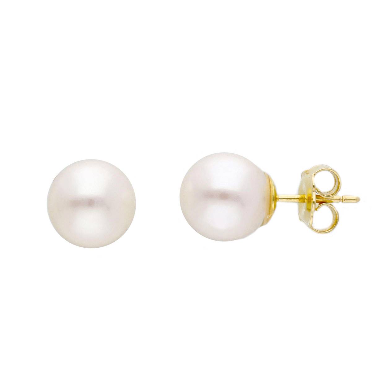 Parel oorring goud 18kt 8-8.5mm