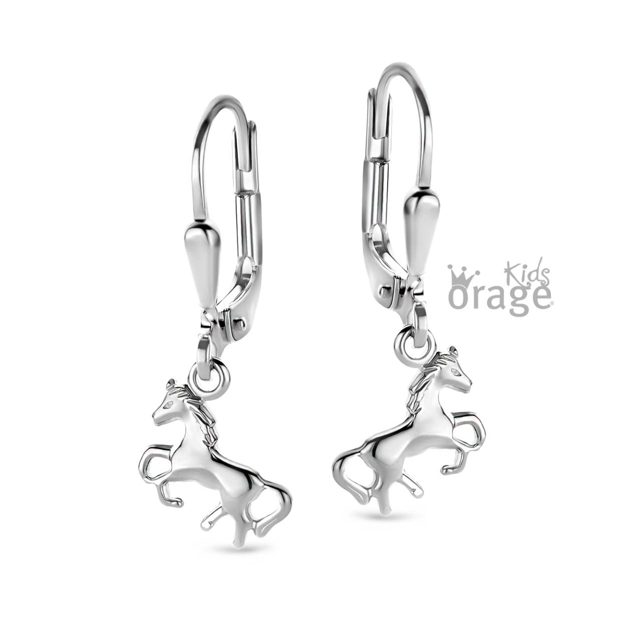 Zilveren oorhangers 'paard' van Orage kids
Bijhorende ketting met hanger ook verkrijgbaar