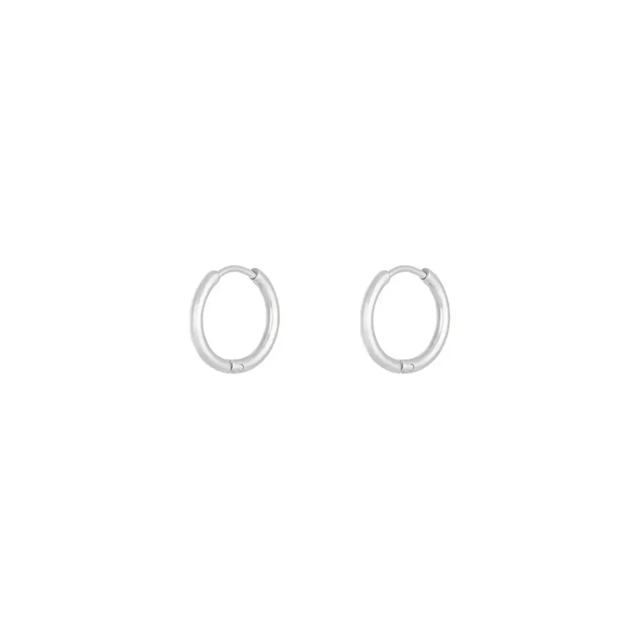 Earrings Little Hoops 1,6cm Silver Color Stainless Steel