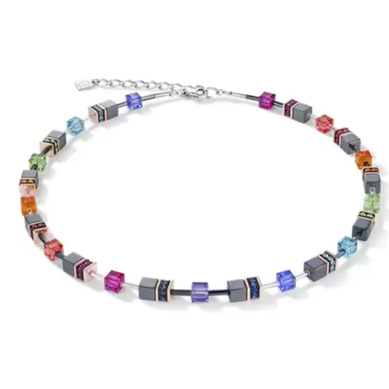 Collier van het merk Coeur de Lion, met een Swarovski-kristal. Dit sieraad bevat de kleur multicolor
