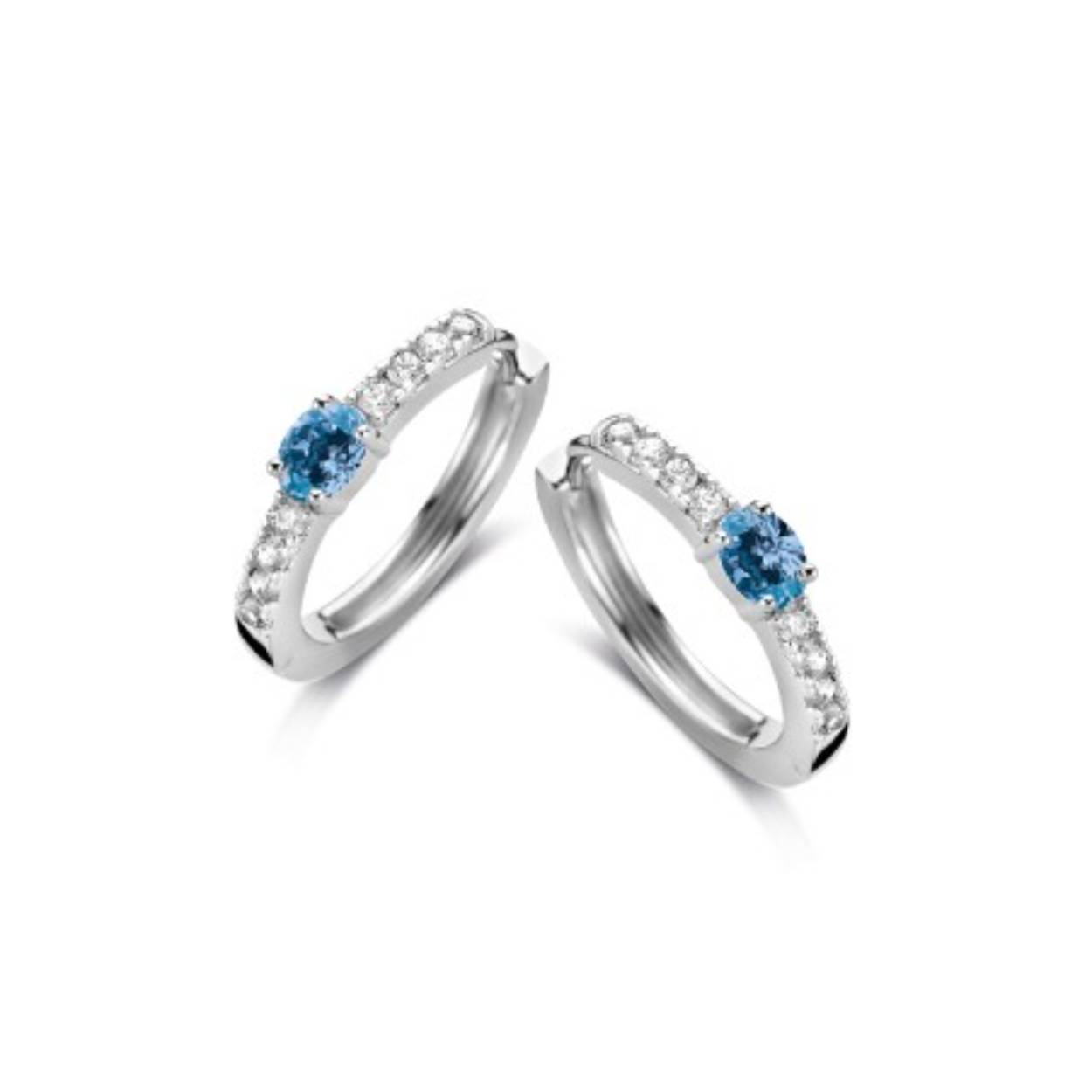 Rosa di Luca oorsieraden met blauwe steen