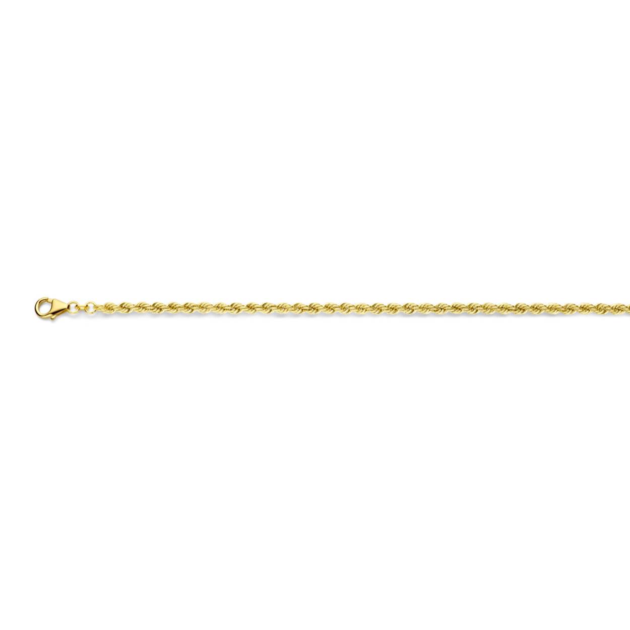 14 karaats geelgouden collier massieve koordschakel 50 cm / 3.3 mm