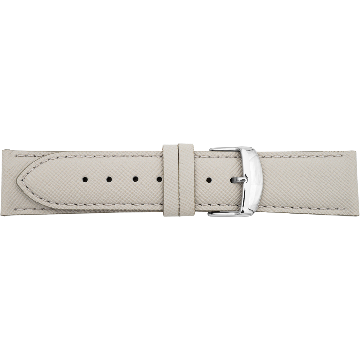 Horlogeband leder 021 saffiano graangrijs 18mm
